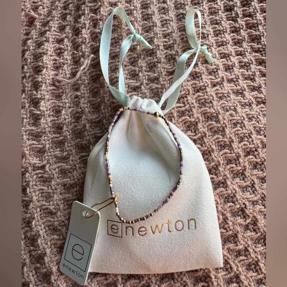 Enewton Gold and Purple Beaded Bracelet